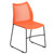 Flash Furniture RUT-498A-ORANGE-GG Orange Metal Frame Perforated Back Hercules Series Stacking Chair