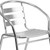 Flash Furniture TLH-ALUM-32RD-017BCHR4-GG Round Steel Round Table Set with 4 Chairs