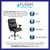 Flash Furniture GO-2031-LEA-GG Black Bonded Leather Padded Arms Mid Back Design Hercules Series Big & Tall Executive Swivel Office Chair