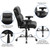 Flash Furniture GO-2031-LEA-GG Black Bonded Leather Padded Arms Mid Back Design Hercules Series Big & Tall Executive Swivel Office Chair