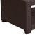 Flash Furniture DAD-SF1-R-GG 36.5" W x 22" D x 15" H Chocolate Brown Faux Rattan With Resin Frame Rectangular Outdoor Coffee Table