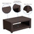 Flash Furniture DAD-SF1-R-GG 36.5" W x 22" D x 15" H Chocolate Brown Faux Rattan With Resin Frame Rectangular Outdoor Coffee Table