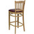 Flash Furniture XU-DGW0008BARVRT-NAT-BURV-GG Burgundy Vinyl Seat With Slat Back Natural Finish Beechwood Frame Hercules Series Restaurant Bar Stool