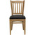 Flash Furniture XU-DGW0008VRT-NAT-BLKV-GG Vertical Wood Slat Back Black Vinyl Upholstered Seat Hercules Series Restaurant Chair