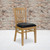 Flash Furniture XU-DGW0008VRT-NAT-BLKV-GG Vertical Wood Slat Back Black Vinyl Upholstered Seat Hercules Series Restaurant Chair