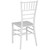 Flash Furniture LE-WHITE-M-GG White Resin Ladder Back Hercules Premium Series Stacking Chiavari Chair