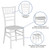 Flash Furniture LE-WHITE-M-GG White Resin Ladder Back Hercules Premium Series Stacking Chiavari Chair