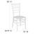 Flash Furniture LE-WHITE-M-GG White Resin Ladder Back Hercules Premium Series Stacking Chiavari Chair