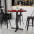 Flash Furniture XU-RD-42-MAHTB-T3333B-GG Mahogany Laminate Round Top PVC T-Mold Edge Table