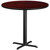 Flash Furniture XU-RD-42-MAHTB-T3333B-GG Mahogany Laminate Round Top PVC T-Mold Edge Table
