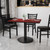 Flash Furniture XU-MAHTB-3042-TR24-GG 42”W x 30”D x 31-1/8”H Melamine Core With Mahogany Laminate Finish Cast Iron Column With Black Powder Coated Finish Rectangular Dining Height Table