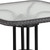 Flash Furniture TLH-073R-GY-GG Dark Gray Rattan Edge Metal Base Powder Coat Finish With Tempered Glass Top Square Patio Table