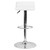 Flash Furniture DS-801-CONT-WH-GG White Vinyl with Contemporary Style Chrome Base Swivel Bar Stool