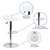 Flash Furniture DS-801-CONT-WH-GG White Vinyl with Contemporary Style Chrome Base Swivel Bar Stool