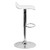 Flash Furniture DS-801-CONT-WH-GG White Vinyl with Contemporary Style Chrome Base Swivel Bar Stool