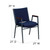 Flash Furniture XU-60154-NVY-GG Navy Blue Patterned Polyester Upholstered Hercules Series Heavy Duty Stacking Chair