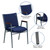 Flash Furniture XU-60154-NVY-GG Navy Blue Patterned Polyester Upholstered Hercules Series Heavy Duty Stacking Chair