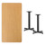 Flash Furniture XU-NATTB-3060-T2222-GG 60"W x 30"D x 31-1/8"H Melamine Core With Natural Laminate Finish Cast Iron Column With Black Powder Coated Finish Rectangular Dining Height Table