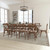 Flash Furniture XA-FARM-15-GG 108" W x 40" D x 30" H Rectangular Antique Rustic Folding Hercules Series Farm Table Set with 10 Chairs