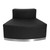 Flash Furniture ZB-803-830-SET-BK-GG Black LeatherSoft Upholstery With Brushed Stainless Steel Base Modular Hercules Alon Series Reception Configuration