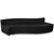 Flash Furniture ZB-803-830-SET-BK-GG Black LeatherSoft Upholstery With Brushed Stainless Steel Base Modular Hercules Alon Series Reception Configuration