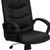 Flash Furniture GO-977-1-BK-LEA-GG Black Bonded Leather Padded Arms Mid Back Design Swivel Task/Office Chair