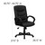 Flash Furniture GO-977-1-BK-LEA-GG Black Bonded Leather Padded Arms Mid Back Design Swivel Task/Office Chair
