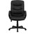 Flash Furniture GO-977-1-BK-LEA-GG Black Bonded Leather Padded Arms Mid Back Design Swivel Task/Office Chair