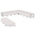 Flash Furniture ZB-IMAG-SET18-WH-GG White LeatherSoft With Stainless Steel Legs Modular Hercules Imagination Series Sectional And Ottoman Set