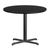 Flash Furniture XU-RD-36-BLKTB-T3030-GG 36" Dia. Round Black Laminated Dining Height Table with Four Pointed Pedestal Base