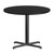 Flash Furniture XU-RD-36-BLKTB-T3030-GG 36" Dia. Round Black Laminated Dining Height Table with Four Pointed Pedestal Base