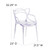 Flash Furniture FH-173-APC-GG Transparent Crystal Molded Polycarbonate Cutout Back Nesting Series Stacking Side Chair