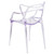 Flash Furniture FH-173-APC-GG Transparent Crystal Molded Polycarbonate Cutout Back Nesting Series Stacking Side Chair