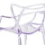 Flash Furniture FH-173-APC-GG Transparent Crystal Molded Polycarbonate Cutout Back Nesting Series Stacking Side Chair