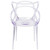 Flash Furniture FH-173-APC-GG Transparent Crystal Molded Polycarbonate Cutout Back Nesting Series Stacking Side Chair