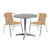 Flash Furniture TLH-ALUM-32RD-020BGECHR2-GG Beige Steel Round Table Set with 2 Chairs