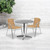 Flash Furniture TLH-ALUM-32RD-020BGECHR2-GG Beige Steel Round Table Set with 2 Chairs