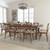 Flash Furniture XA-FARM-13-GG 96" W x 40" D x 30" H Rectangular Antique Rustic Folding Hercules Series Farm Table Set with 10 Chairs