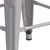 Flash Furniture CH-31320-24-SIL-WD-GG Silver Textured Wood Seat With Galvanized Steel Counter Height Backless Bar Stool