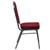 Flash Furniture FD-C01-SILVERVEIN-3169-GG Burgundy Fabric Upholstered Silver Vein Powder Coated Frame Finish Hercules Series Stacking Banquet Chair