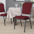 Flash Furniture FD-C01-SILVERVEIN-3169-GG Burgundy Fabric Upholstered Silver Vein Powder Coated Frame Finish Hercules Series Stacking Banquet Chair