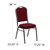 Flash Furniture FD-C01-SILVERVEIN-3169-GG Burgundy Fabric Upholstered Silver Vein Powder Coated Frame Finish Hercules Series Stacking Banquet Chair