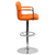 Flash Furniture CH-102029-ORG-GG Orange Vinyl with Contemporary Style Chrome Base Swivel Bar Stool