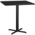 Flash Furniture XU-BLKTB-4242-T3333-GG 42"W x 42"D x 31-1/8"H Melamine Core Cast Iron Columns With Black Powder Coated Finish Square Dining Height Table