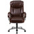 Flash Furniture GO-2092M-1-BN-GG Brown Bonded Leather Padded Arms High Back Design Hercules Series Big & Tall Executive Swivel Office Chair