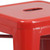 Flash Furniture CH-31320-24-RED-GG Red Galvanized Steel Counter Height Backless Bar Stool