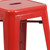 Flash Furniture CH-31320-24-RED-GG Red Galvanized Steel Counter Height Backless Bar Stool