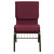 Flash Furniture XU-CH-60096-BYXY56-BAS-GG Burgundy 19" Width Steel Book Rack with Communion Cup Holder Gold Vein Frame Finish Hercules Series Stacking Church Chair