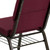 Flash Furniture XU-CH-60096-BYXY56-BAS-GG Burgundy 19" Width Steel Book Rack with Communion Cup Holder Gold Vein Frame Finish Hercules Series Stacking Church Chair