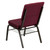 Flash Furniture XU-CH-60096-BYXY56-BAS-GG Burgundy 19" Width Steel Book Rack with Communion Cup Holder Gold Vein Frame Finish Hercules Series Stacking Church Chair